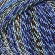 Load image into Gallery viewer, cotton wool blend sock yarn with marled colours