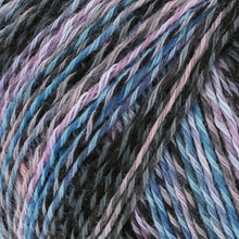 Load image into Gallery viewer, cotton wool blend sock yarn with marled colours