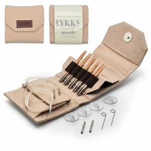 Load image into Gallery viewer, set of birchwood interchangeable knitting needles in a beautiful case