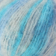 Load image into Gallery viewer, fluffy chunky weight yarn for knitting and crocheting in variegated colours