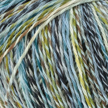 Load image into Gallery viewer, cotton wool blend sock yarn with marled colours