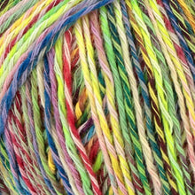 Load image into Gallery viewer, cotton wool blend sock yarn with marled colours
