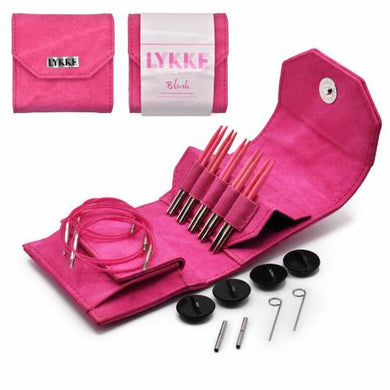 set of interchangeable knitting needles in a beautiful case