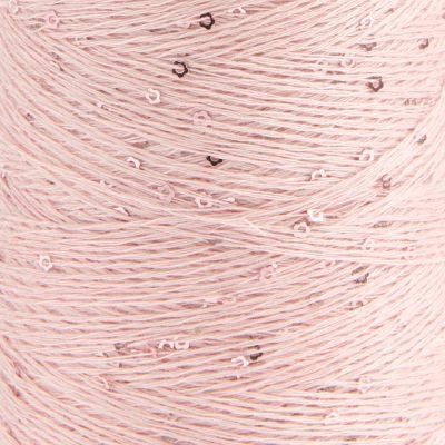 yarn threaded with sequins for knitting and crocheting