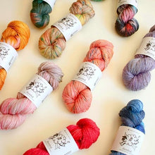 Load image into Gallery viewer, superwash merino and bamboo yarn for knitting socks
