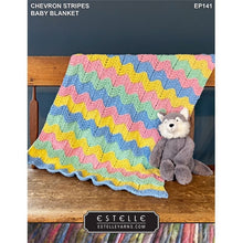 Load image into Gallery viewer, chevron stripes baby blanket pattern

