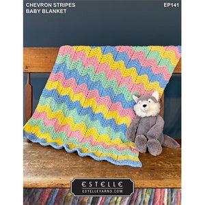 chevron stripes baby blanket pattern