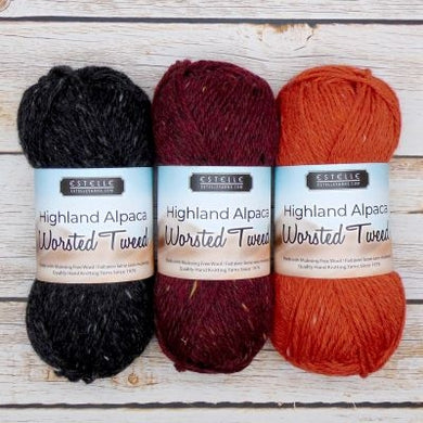 tweed worsted weight yarn for knitting