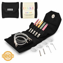 Load image into Gallery viewer, set of birchwood interchangeable knitting needles in a beautiful case
