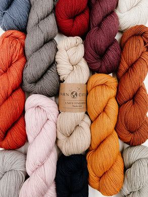 fingering weight wool yarn for knitting and crochet