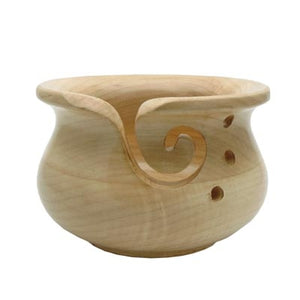 wood yarn bowl
