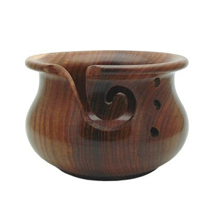 wood yarn bowl